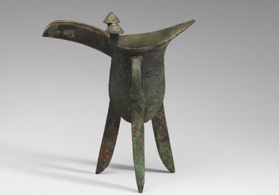 图片[2]-Jue wine vessel with inscription of Diao gui, late Shang dynasty, c. 13th-11th century BCE-China Archive